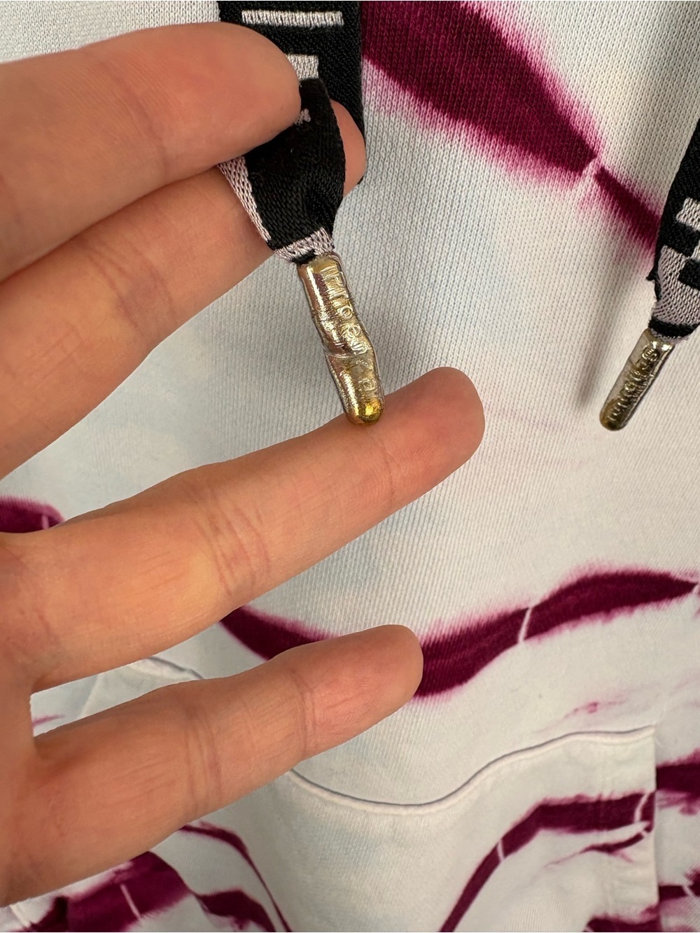 Proenza Schouler White Label (PSWL) Blue & Pink Tie-Dye Hoodie XS 100% Cotton - Picture 10 of 15